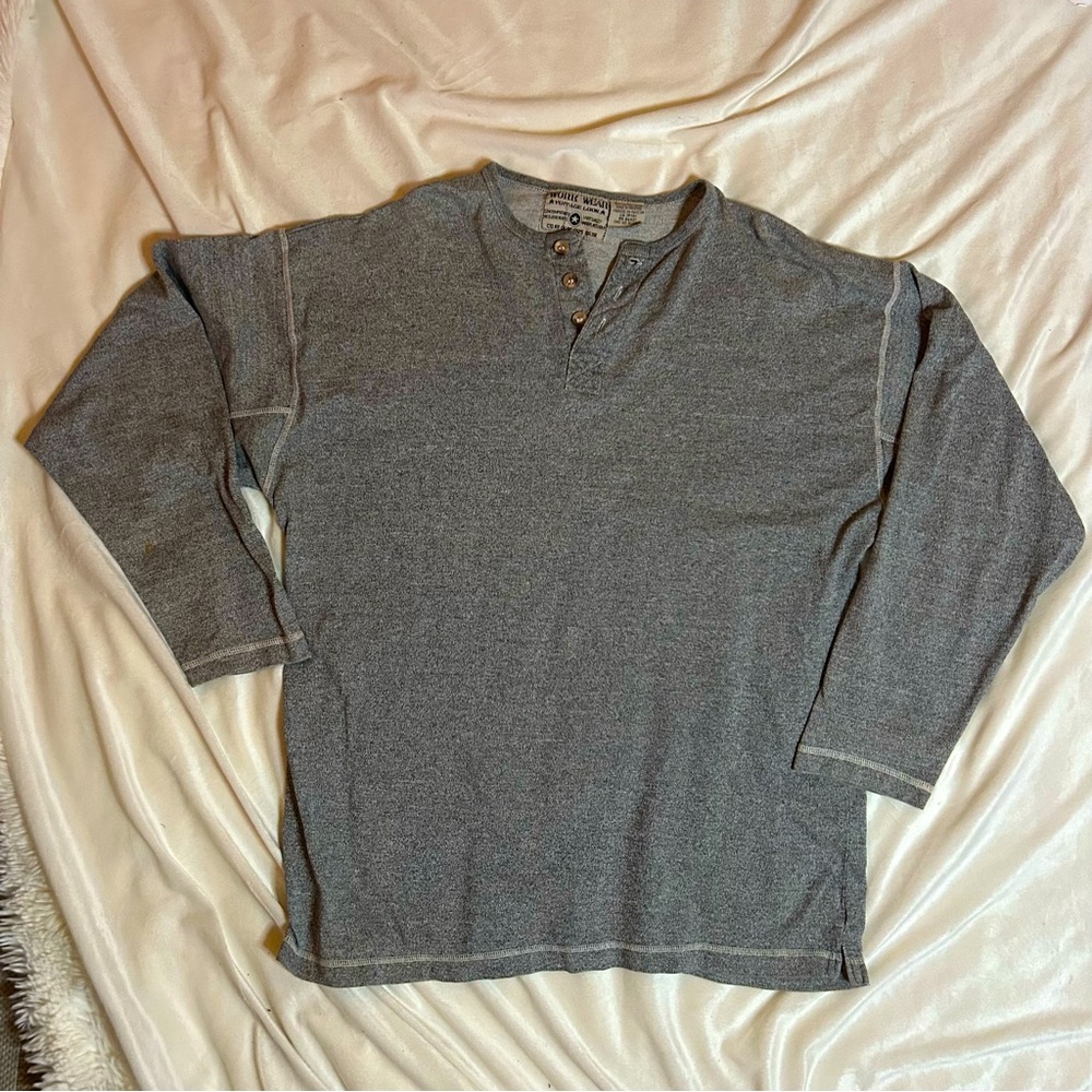 Workwear long sleeve shirt vintage look 100% cotton large heavy duty material